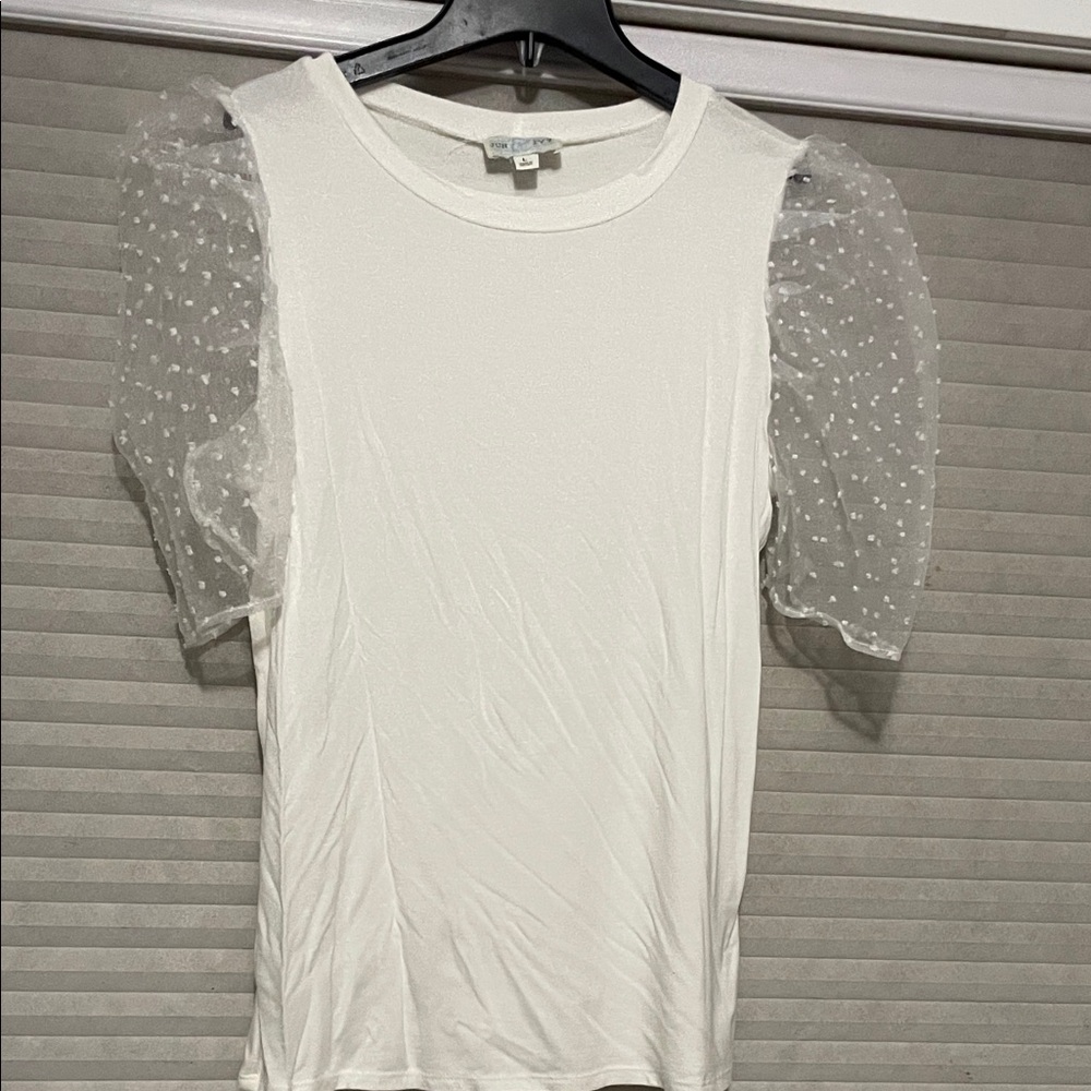 Elegant White Puff Sleeve Top